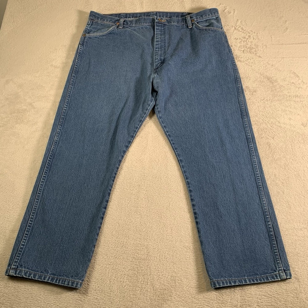 Vintage Wrangler 13MWZ Jeans Mens 42x32(40x28) Medium Wash Straight Made USA 90s